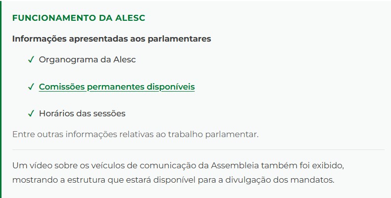 Parlamentares eleitos para a legislatura de 2027 receberam orientações sobre a posse, o funcionamento da Assembleia e os serviços disponíveis para os mandatos