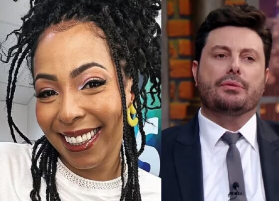 Juliana Oliveira e Danilo Gentili