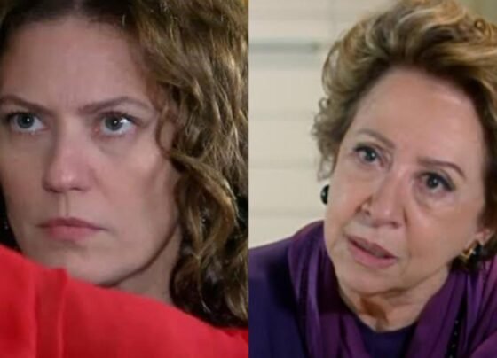 Flora (Patricia Pillar) e Bia Falc&atilde;o (Fernanda Montenegro), personagens da Globo