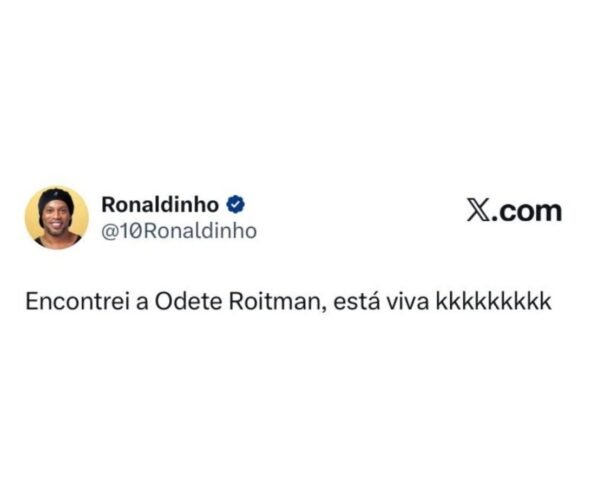Reprodução X @10ronaldinho